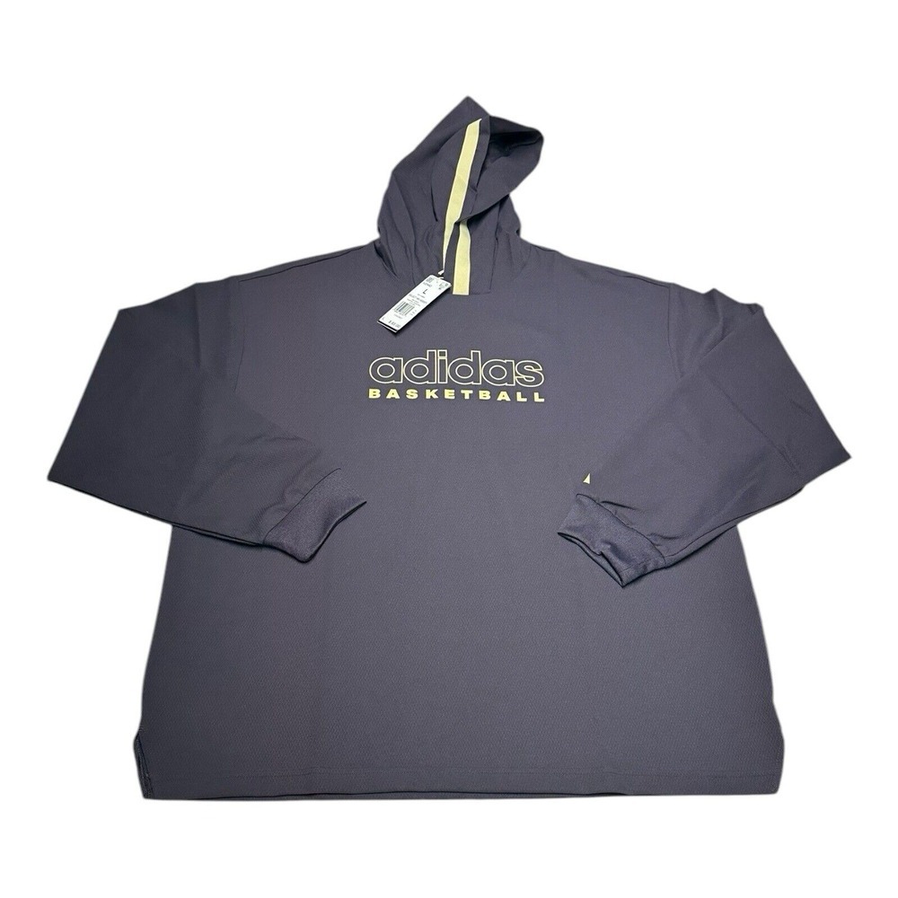 Adidas Men's Select Hoodie Sweatshirt‎ Men's Size L Aurora Black Pullover IU2442